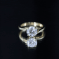 Certified Moissanite Solitaire Engagement Ring with Bypass Shank