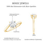 Certified Moissanite Solitaire Engagement Ring with Bypass Shank