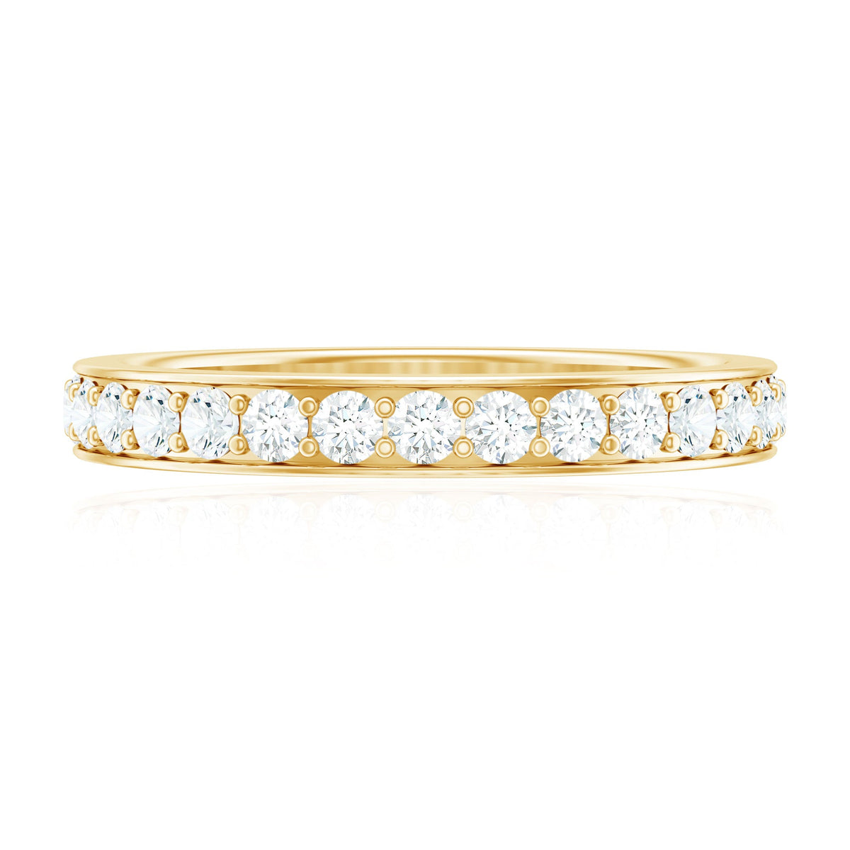 Certified Moissanite Half Eternity Ring