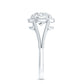 2 CT Round Cut Moissanite Solitaire Engagement Ring with Split Shank
