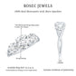 3 Stone Round Moissanite Crossover Engagement Ring