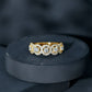 Certified Round Cut Moissanite Halo Classic Band Ring