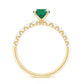 Natural 1.2 Carat Emerald Oval Engagement Ring with Diamond Side Stones