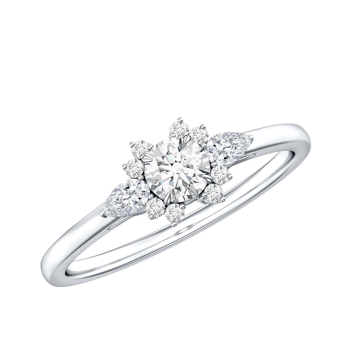Natural Diamond Promise Ring with Certificate
