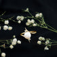 Cultured 7.4 Carat Freshwater Pearl Engagement Ring with Diamond Bypass Shank