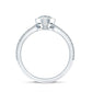 Bezel Set Moissanite Pear Engagement Ring with Filigree Details