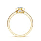 Bezel Set Moissanite Pear Engagement Ring with Filigree Details