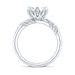 3 Carat Asscher Cut Moissanite Solitaire Engagement Ring in Petal Prong Setting