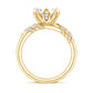 3 Carat Asscher Cut Moissanite Solitaire Engagement Ring in Petal Prong Setting