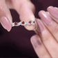 Natural Garnet Diamond Eternity Ring for Anniversary