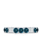London Blue Topaz and Diamond Designer Full Eternity Band