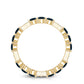 London Blue Topaz and Diamond Designer Full Eternity Band