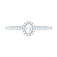 Certified Natural Diamond Oval Engagement Ring with Halo