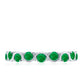 Natural Green Emerald Half Eternity Stackable Ring