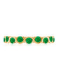 Natural Green Emerald Half Eternity Stackable Ring