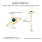 0.6 Carat Round London Blue Topaz Flower Promise Ring with Diamond