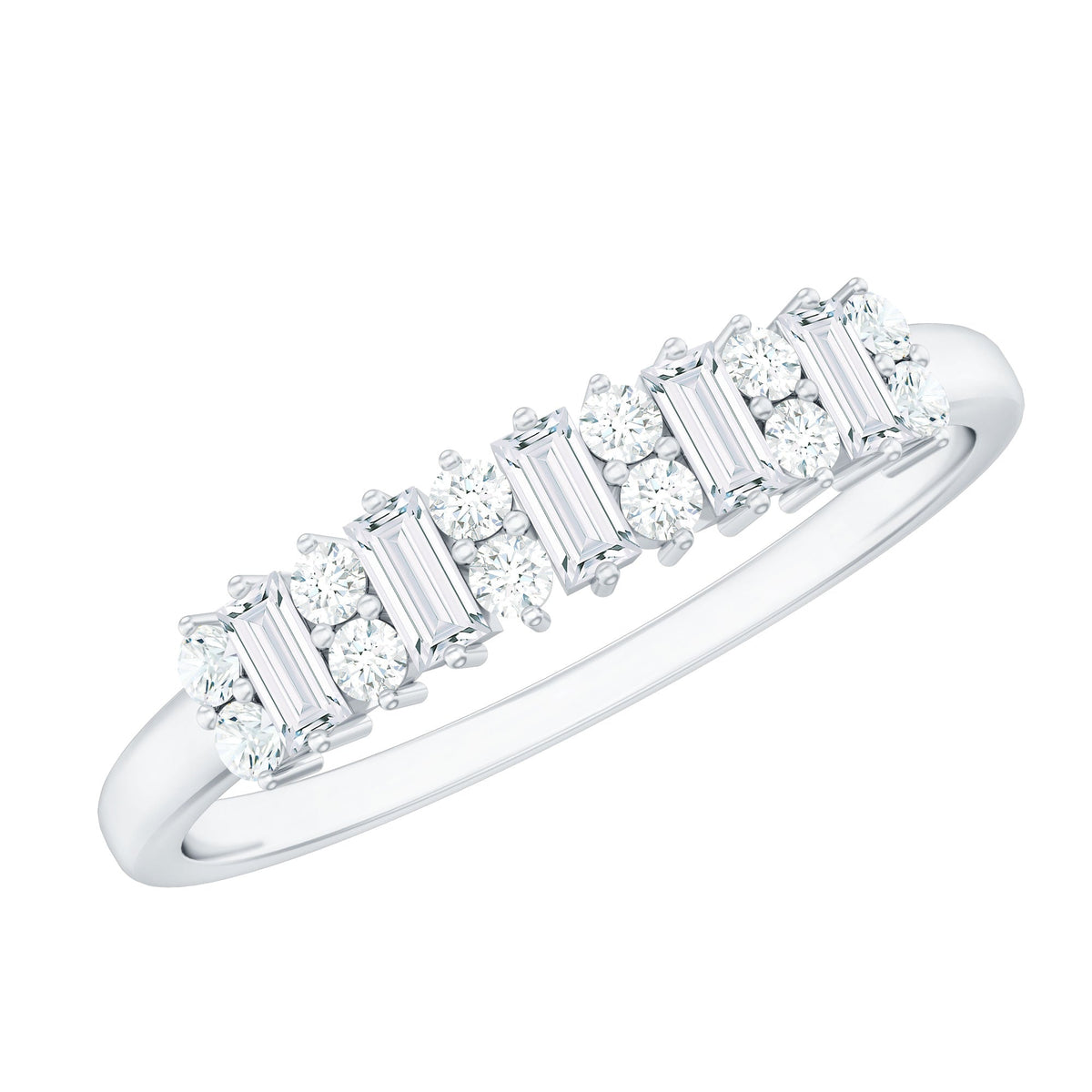 Minimal Natural Diamond Anniversary Ring