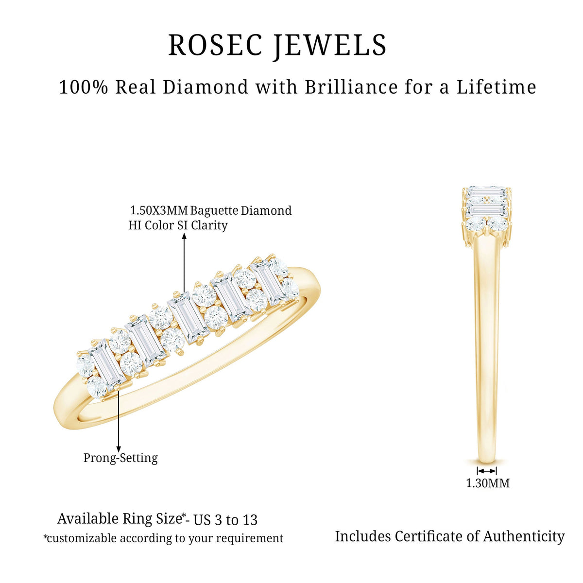 Minimal Natural Diamond Anniversary Ring
