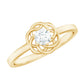 Nature Inspired Diamond Cute Promise Ring with Certificate