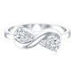 Lab Grown Diamond Toi Et Moi Promise Ring with Infinity Knot