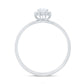 Minimal Real Diamond Engagement Ring with Halo