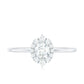 Minimal Real Diamond Engagement Ring with Halo