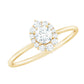 Minimal Real Diamond Engagement Ring with Halo