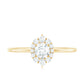 Minimal Real Diamond Engagement Ring with Halo