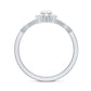 Natural Diamond Halo Engagement Ring with Split Shank