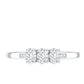 Lab Grown Oval Diamond 3 Stone Engagement Ring