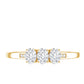 Lab Grown Oval Diamond 3 Stone Engagement Ring