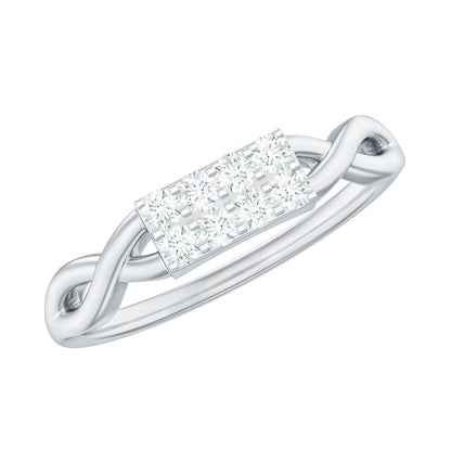 Contemporary Diamond Engagement Ring with Infinity Shank