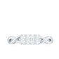 Contemporary Diamond Engagement Ring with Infinity Shank