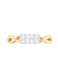 Contemporary Diamond Engagement Ring with Infinity Shank