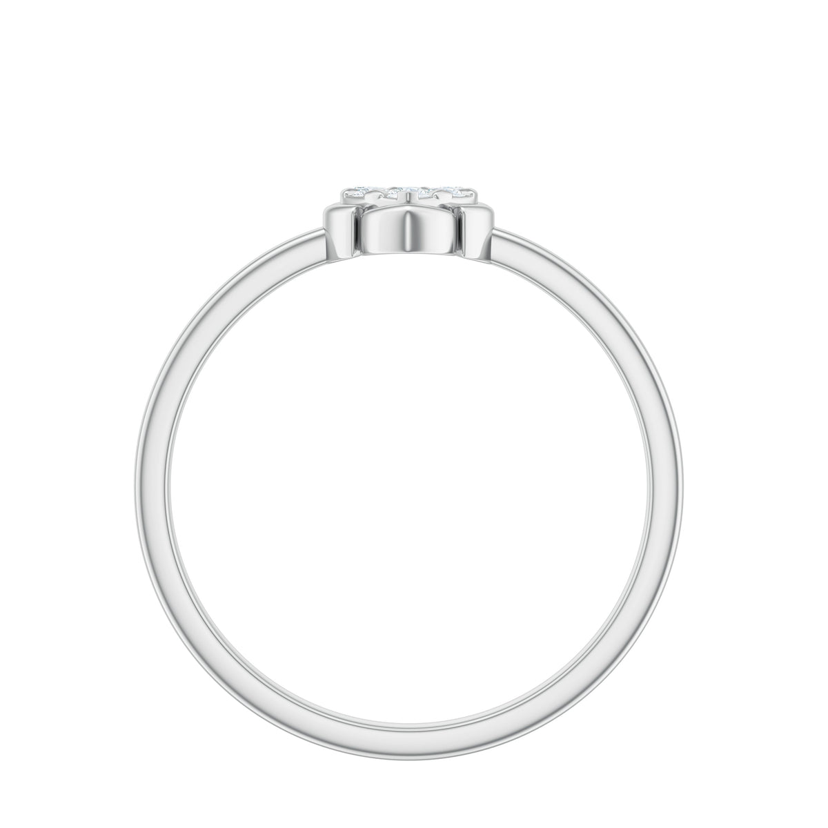 Certified Natural Diamond Heart Promise Ring