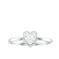Certified Natural Diamond Heart Promise Ring