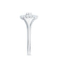 Natural Diamond Flower Engagement Ring in Illusion Set