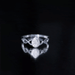 Illusion Set Round Diamond Crossover Engagement Ring