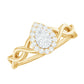 Illusion Set Round Diamond Crossover Engagement Ring