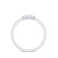 Minimal Diamond Heart Promise Ring for Valentines Day
