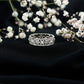 Real Diamond Flower Wedding Band for Women