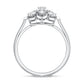 Certified Natural Diamond Flower Engagement Ring