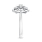 Certified Natural Diamond Flower Engagement Ring
