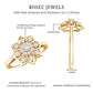 Certified Natural Diamond Flower Engagement Ring