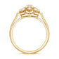 Certified Natural Diamond Flower Engagement Ring