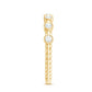 Real Diamond Stackable Eternity Ring with Beaded Details