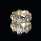 Anillo de boda con diseño floral de diamantes naturales con certificado