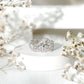 Anillo de boda con diseño floral de diamantes naturales con certificado