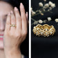 Anillo de boda con diseño floral de diamantes naturales con certificado