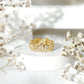 Anillo de boda con diseño floral de diamantes naturales con certificado